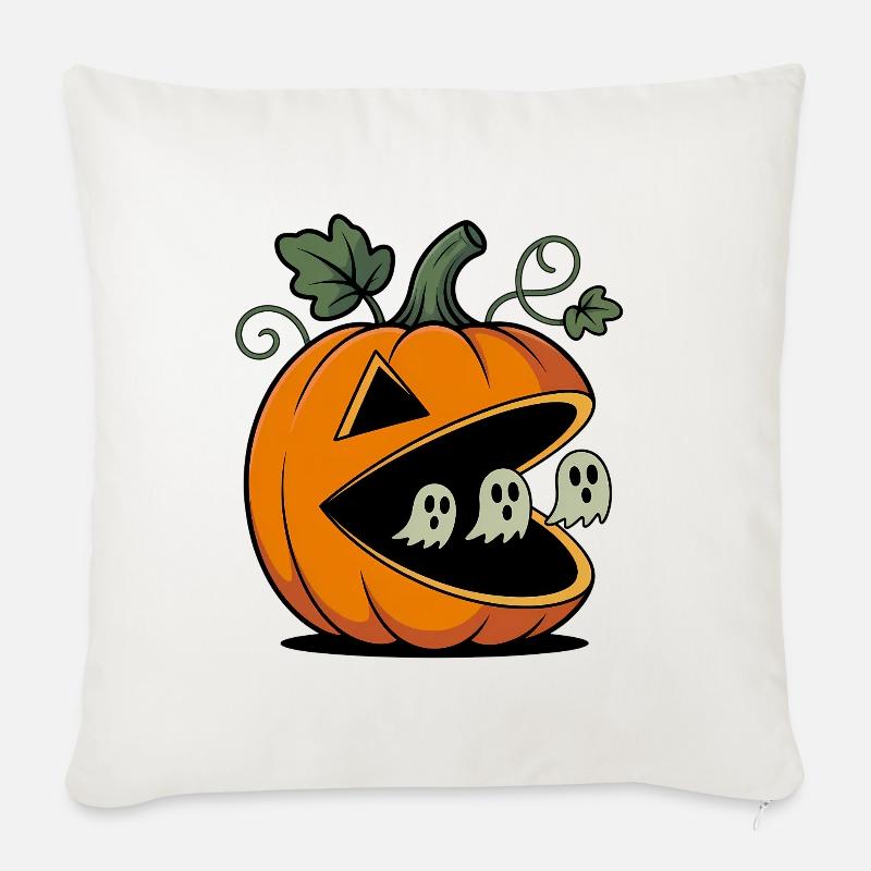 Halloween Pumpkin Gamer Artwork - Sofakissenbezug 45 x 45 cm - Naturweiß 