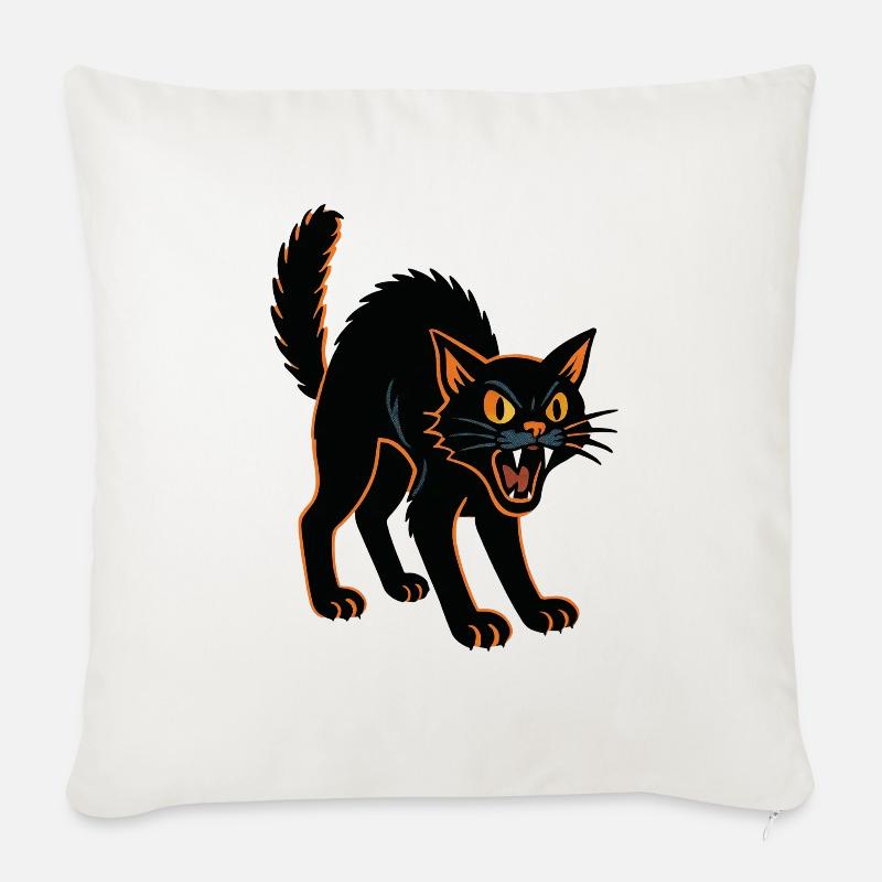 Cat Noir - Halloween - Pech - Sofakissenbezug 45 x 45 cm - Naturweiß