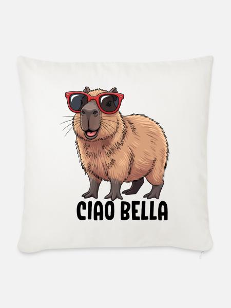 Ciao Bella - Sofakissenbezug 45 x 45 cm - Naturweiß