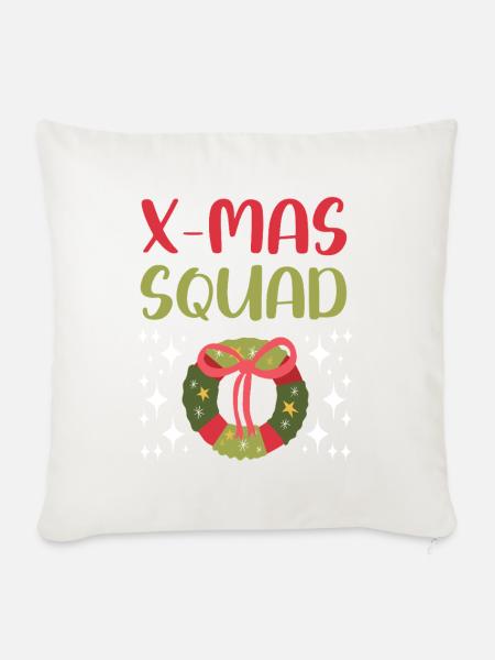 X-Mas Squad - Sofakissenbezug 45 x 45 cm - Naturweiß