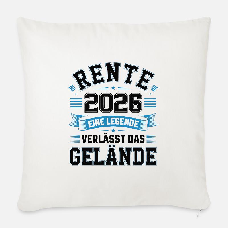 Rente 2026 Eine Legende Verlässt Das Gelände - Sofakissenbezug 45 x 45 cm - Naturweiß 