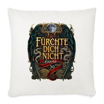 FEAR NOT Bible Isaiah 41:10 Fantasy - Sofa pillowcase 17,3'' x 17,3'' (45 x 45 cm) - natural white - Front