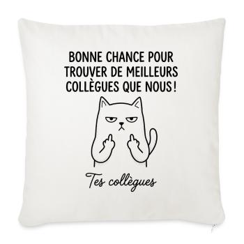 Leaving colleague work new job good luck - Sofa pillowcase 17,3'' x 17,3'' (45 x 45 cm) - natural white - Front