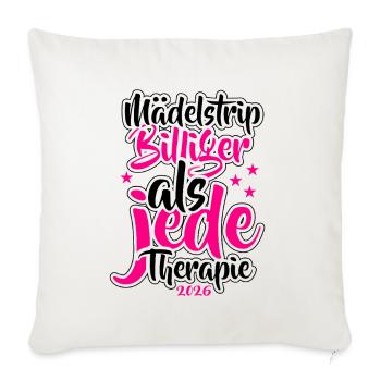 Girls' Trip 2026 Girls' Trip Girls' Tour Girls' Trip - Sofa pillowcase 17,3'' x 17,3'' (45 x 45 cm) - natural white - Front