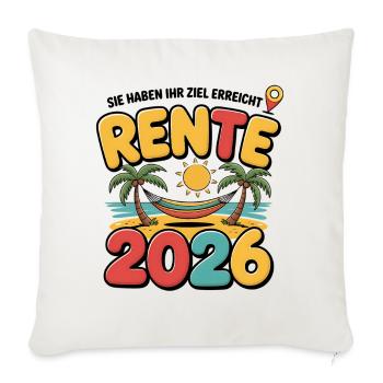 Pension Pensioner Retirement 2026 Man & Woman - Sofa pillowcase 17,3'' x 17,3'' (45 x 45 cm) - natural white - Front