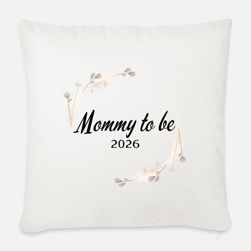 Mommy to be  - Sofakissenbezug 45 x 45 cm - Naturweiß 