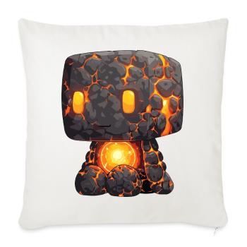 Lava Golem Flint Style - Sofa pillowcase 17,3'' x 17,3'' (45 x 45 cm) - natural white - Front