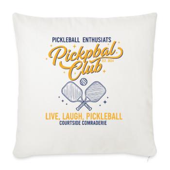 Joueur de pickleball, le pickleball adore le pickleball en direct - Housse de coussin décorative 45 x 45 cm - blanc nature - Devant