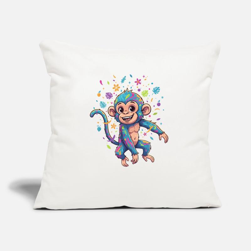 Colorful Color Monkey Splash Pattern Sofa pillowcase 17,3'' x 17,3'' (45 x 45 cm)