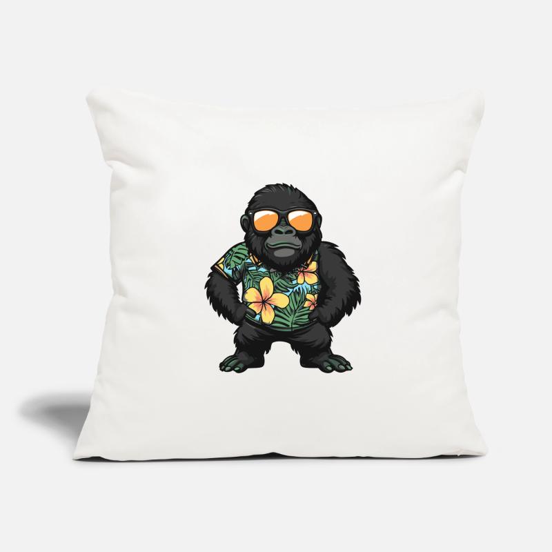 Vacances de Gorille Comic Housse de coussin décorative 45 x 45 cm