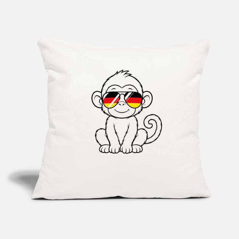 German flag monkey german Germany monkey Sofa pillowcase 17,3'' x 17,3'' (45 x 45 cm)