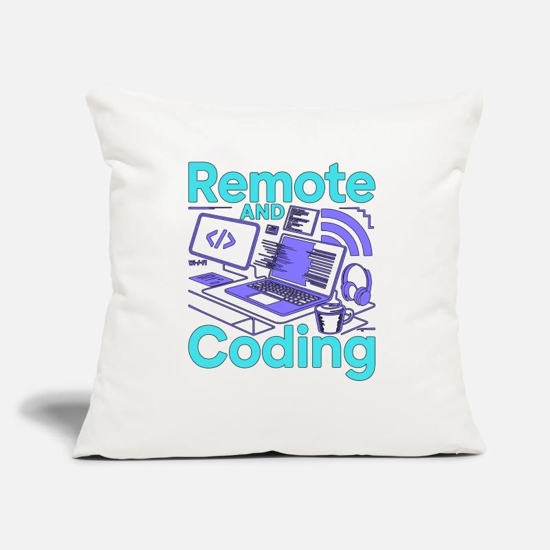 Remote Developer Remote And Coding Web Programmer Sofakissenbezug 45 x 45 cm