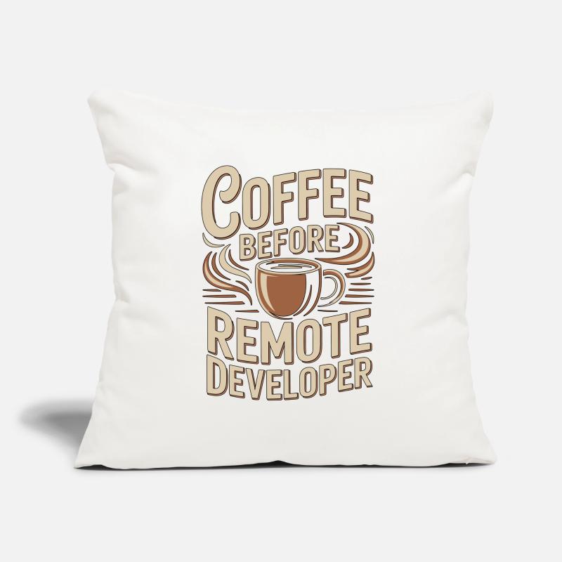 Remote Developer Coffee Remote Tech Coffee Lover Sofa pillowcase 17,3'' x 17,3'' (45 x 45 cm)