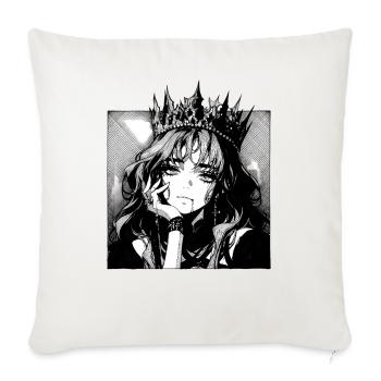 Königin der Schatten Manga Porträt - Sofakissenbezug 45 x 45 cm - Naturweiß  - Vorne