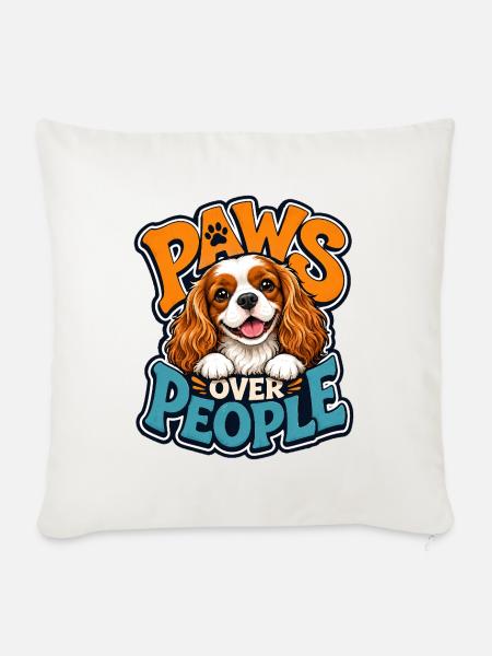 Kavallerier King Charles Spaniel - Sofakissenbezug 45 x 45 cm - Naturweiß 