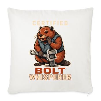Certified Bolt Whisperer - Sofakissenbezug 45 x 45 cm - Naturweiß  - Vorne