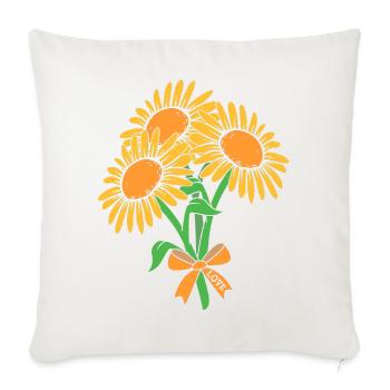 Floristik Florist Blumenhändler Blumenstrauß - Sofakissenbezug 45 x 45 cm - Naturweiß  - Vorne