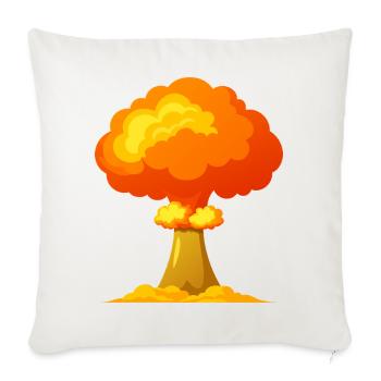 Nukleare Explosion Atomic - Sofakissenbezug 45 x 45 cm - Naturweiß  - Vorne