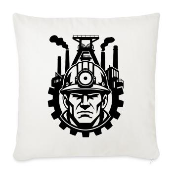Bergbau - Sofakissenbezug 45 x 45 cm - Naturweiß  - Vorne