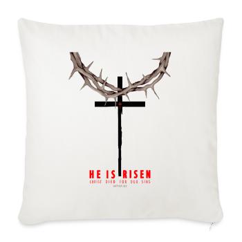 Er Ist Auferstanden Christ Died For Our Sins Krez - Sofakissenbezug 45 x 45 cm - Naturweiß  - Vorne