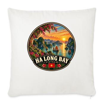 Ha Long Bay Vietnam Flagge Küste Sunset Urlaub - Sofakissenbezug 45 x 45 cm - Naturweiß  - Vorne