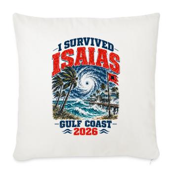 I Survived Isaias Gulf Coast 2026 Storm Survivor - Sofakissenbezug 45 x 45 cm - Naturweiß  - Vorne