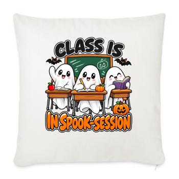 Geisterklasse Spookische Lernrunde - Sofakissenbezug 45 x 45 cm - Naturweiß  - Vorne