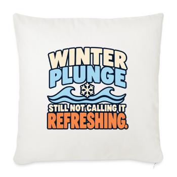 Winter Sprung Kaltwasser-challenge Schwimmfinisher - Sofakissenbezug 45 x 45 cm - Naturweiß  - Vorne