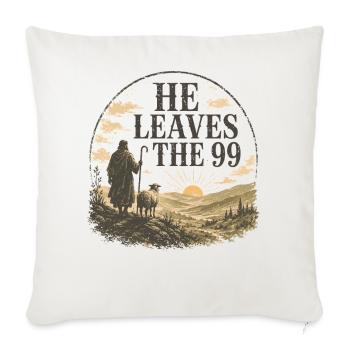 Er verlässt die 99 Christian Design - Sofakissenbezug 45 x 45 cm - Naturweiß  - Vorne