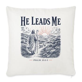 Psalm 23 Hirten-christliches Design - Sofakissenbezug 45 x 45 cm - Naturweiß  - Vorne
