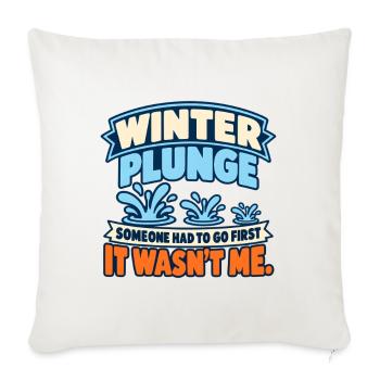 Winter Sprung Kaltwasser-challenge Schwimmfinisher - Sofakissenbezug 45 x 45 cm - Naturweiß  - Vorne