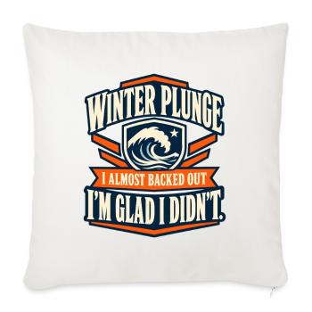 Winter Sprung Kaltwasser-challenge Schwimmfinisher - Sofakissenbezug 45 x 45 cm - Naturweiß  - Vorne
