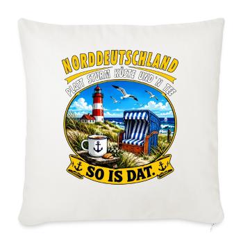 OSTFRIESLAND - Sofakissenbezug 45 x 45 cm - Naturweiß  - Vorne