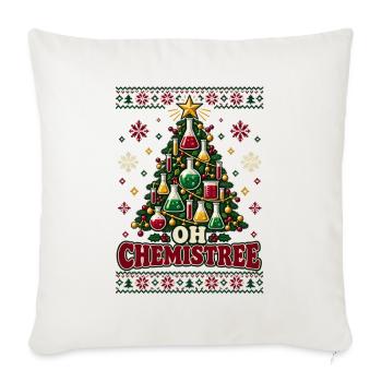 Oh Chemistree Science Christmas - Sofakissenbezug 45 x 45 cm - Naturweiß  - Vorne