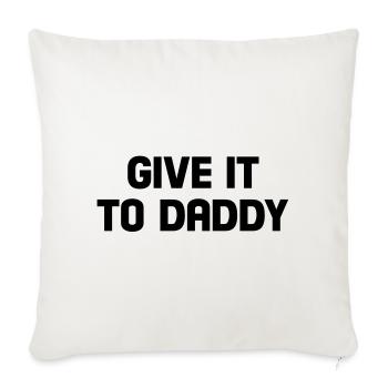 donner à papa - Housse de coussin décorative 45 x 45 cm - blanc nature - Devant