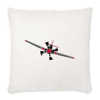 avion - Housse de coussin décorative 45 x 45 cm - blanc nature - Devant