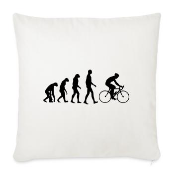 Cyclisme / Cycliste / Vélo / VTT / BMX - Housse de coussin décorative 45 x 45 cm - blanc nature - Devant