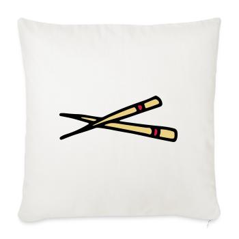 Chopsticks chopsticks baguettes - Sofa pillowcase 17,3'' x 17,3'' (45 x 45 cm) - natural white - Front