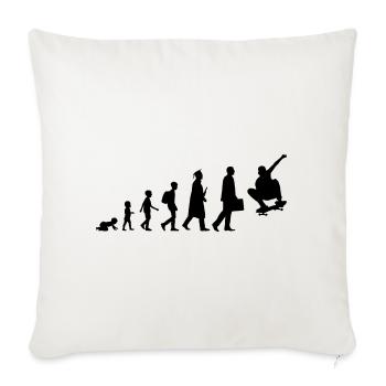 Skateboarder Evolution - Sofa pillowcase 17,3'' x 17,3'' (45 x 45 cm) - natural white - Front