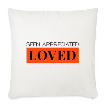 Lacs appréciés Aimé Bicolore - Housse de coussin décorative 45 x 45 cm - blanc nature - Devant