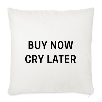 Shopping Mode Shopping Addiction Dire un cadeau - Housse de coussin décorative 45 x 45 cm - blanc nature - Devant