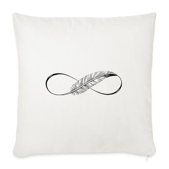 Lignes mignonnes Infinity Spring - Housse de coussin décorative 45 x 45 cm - blanc nature - Devant