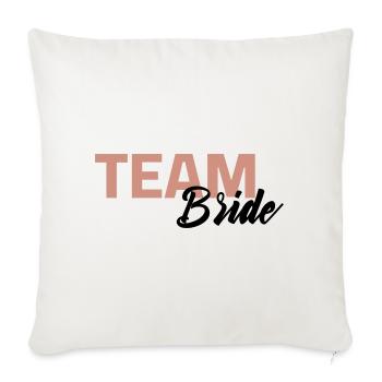 Équipe Bride - Mariage Mariage Mariée - Housse de coussin décorative 45 x 45 cm - blanc nature - Devant