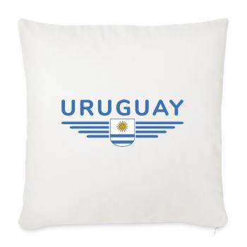 T-shirt de l’Uruguay – parfait pour les fans - Housse de coussin décorative 45 x 45 cm - blanc nature - Devant