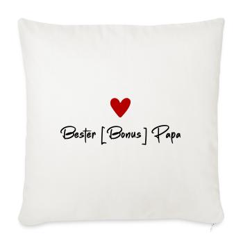 Bester Bonuspapa - Sofakissenbezug 45 x 45 cm - Naturweiß  - Vorne