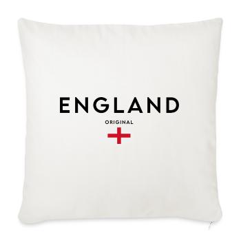 Drapeau anglais, design minimaliste élégant - Housse de coussin décorative 45 x 45 cm - blanc nature - Devant