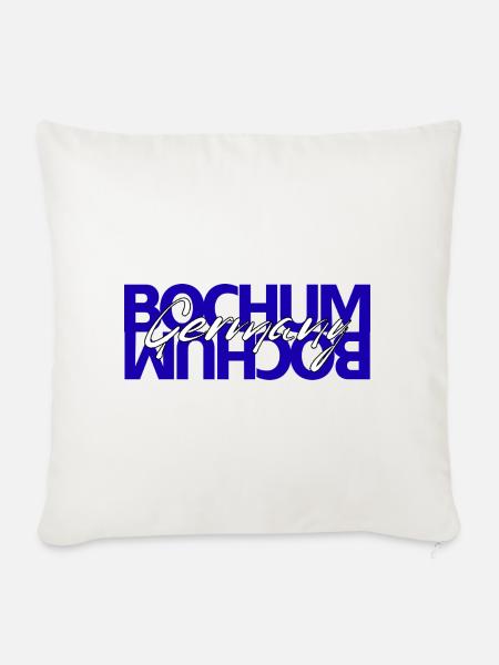 Bochum Germany - Sofakissenbezug 45 x 45 cm - Naturweiß 