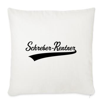 Schreber-Rentner (Rentner / Schrebergärtner / B) - Sofakissenbezug 45 x 45 cm - Naturweiß  - Vorne
