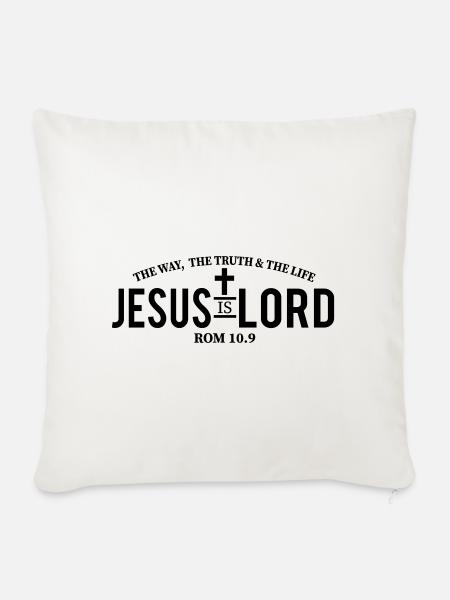 Jesus is Lord - Sofakissenbezug 45 x 45 cm - Naturweiß