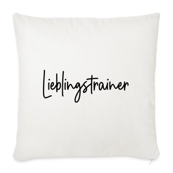 Lieblingstrainer Trainer - Sofakissenbezug 45 x 45 cm - Naturweiß  - Vorne